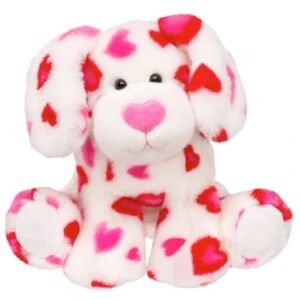 Build a Bear heart printed puppy plush